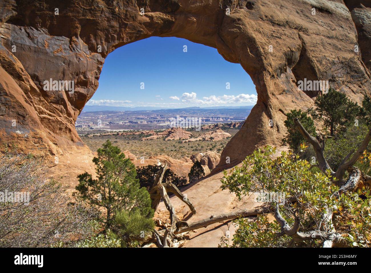 Partition Arch, Arches National Park, Utah, Stati Uniti, Nord America Foto Stock