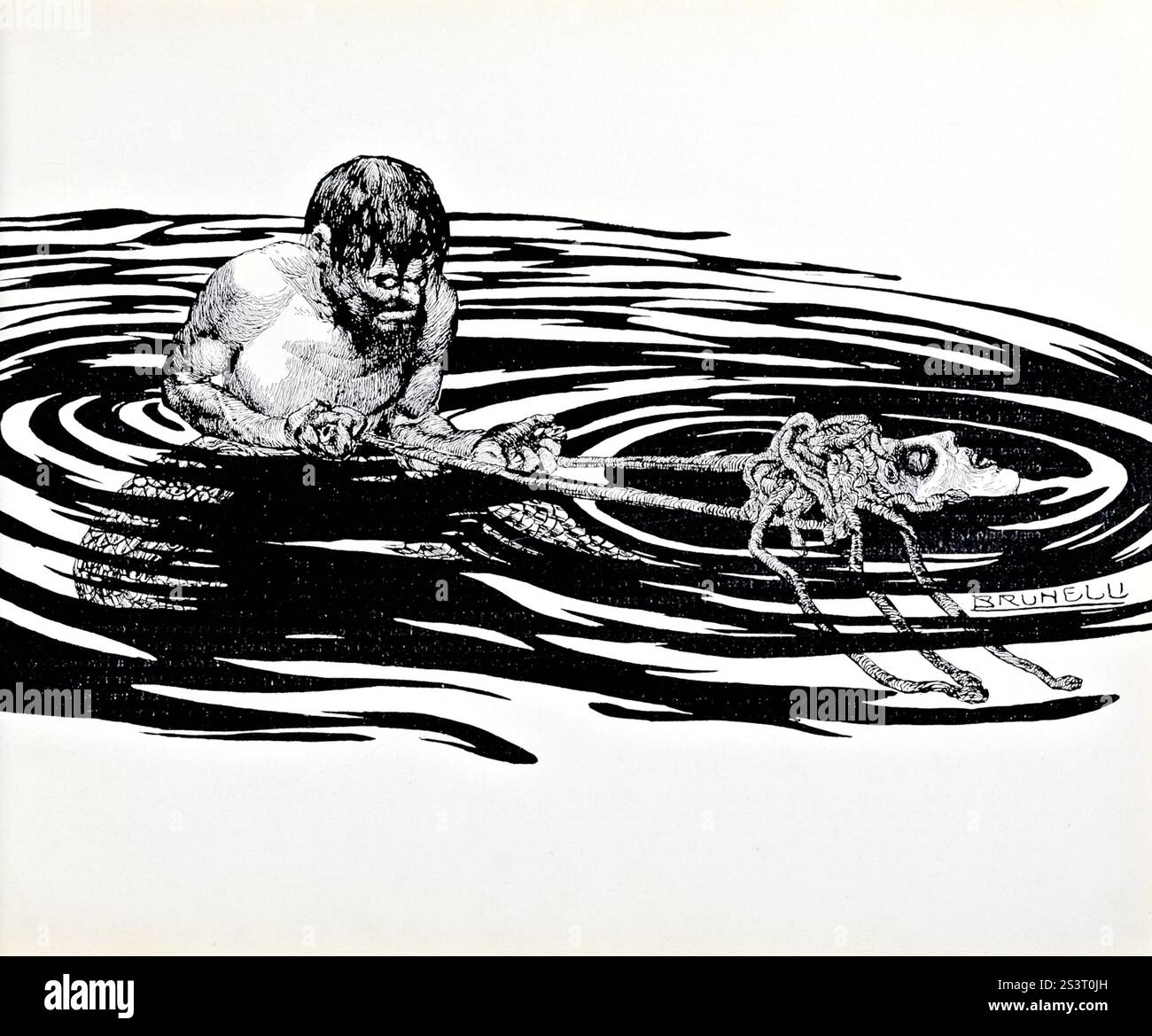 Brunelli - Novissima PL.10 (1901-1905) Edoardo de Fonseca (redattore) (italiano, 1867-1936) Foto Stock