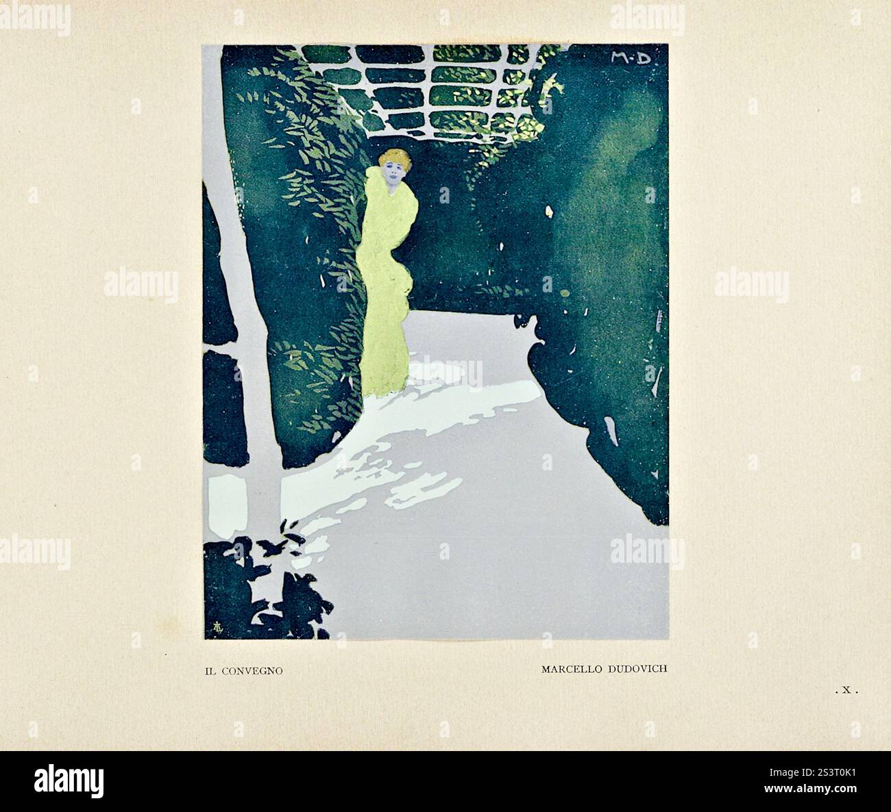 Marcello Dudovich - il Convegno - Novissima PL.77 (1901-1905) Edoardo de Fonseca (Editore) Foto Stock