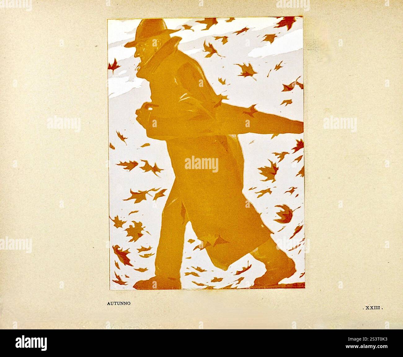 Autunno - Novissima PL.85 (1901-1905) Edoardo de Fonseca (redattore) (italiano, 1867-1936) Foto Stock