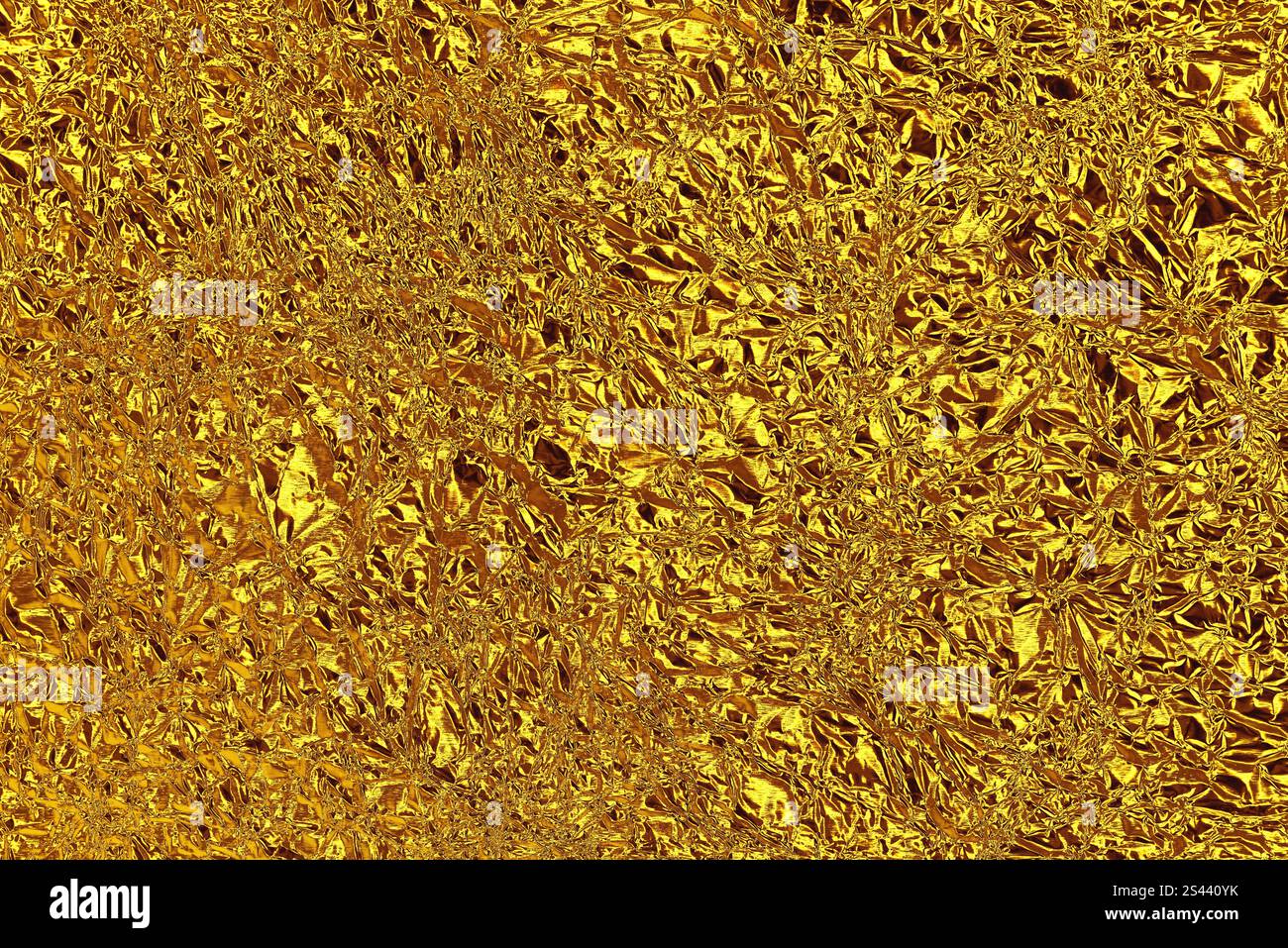 sfondo a lamina dorata o sovrapposizione increspata Foto Stock