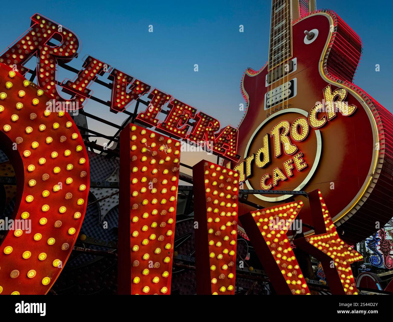 Neon Museum, cartello neon, Las Vegas, Nevada, Stati Uniti Foto Stock