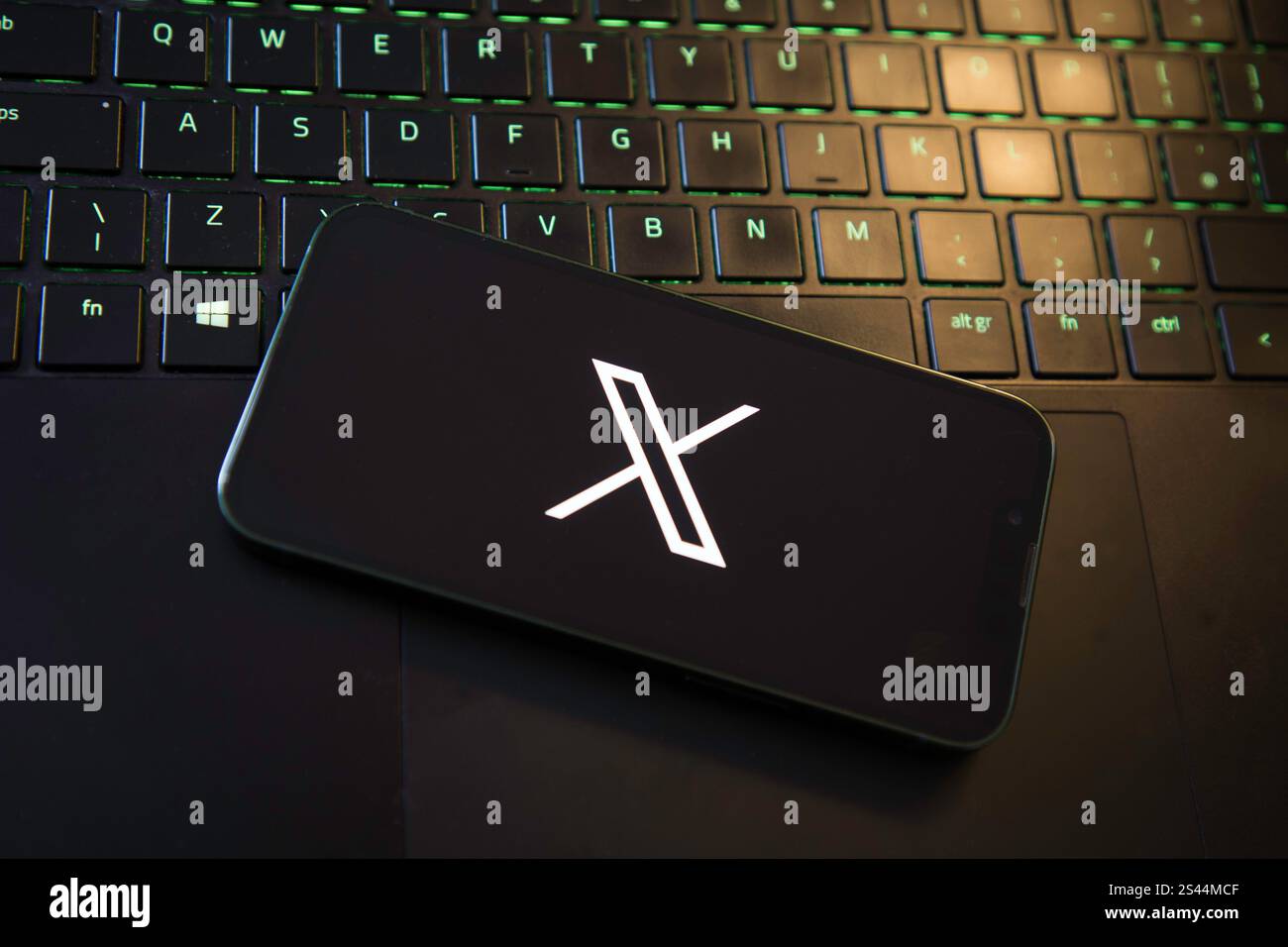X app mobile su iphone Foto Stock