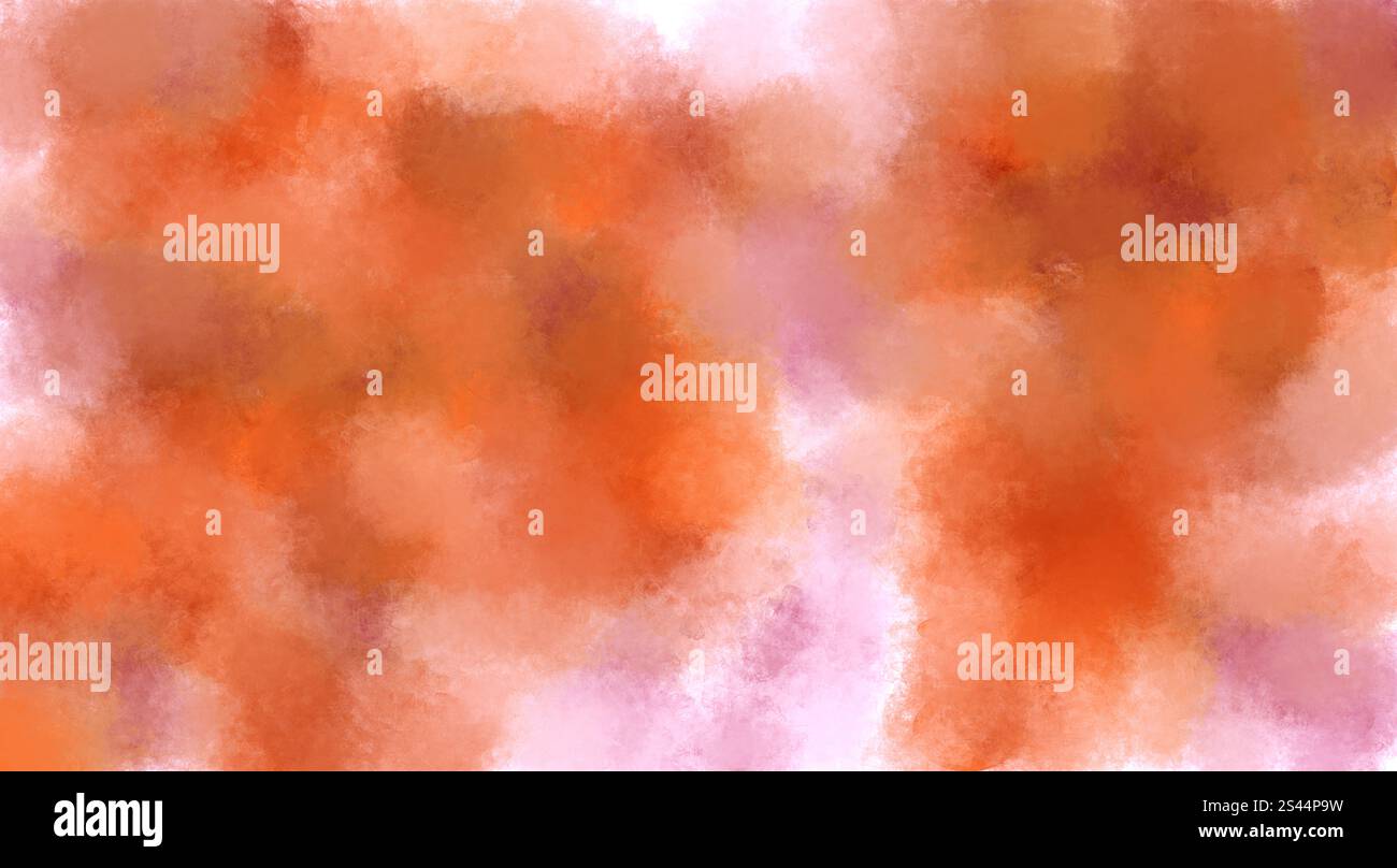 disegno grafico grunge astratto sfocato nei colori arancione e marrone Foto Stock