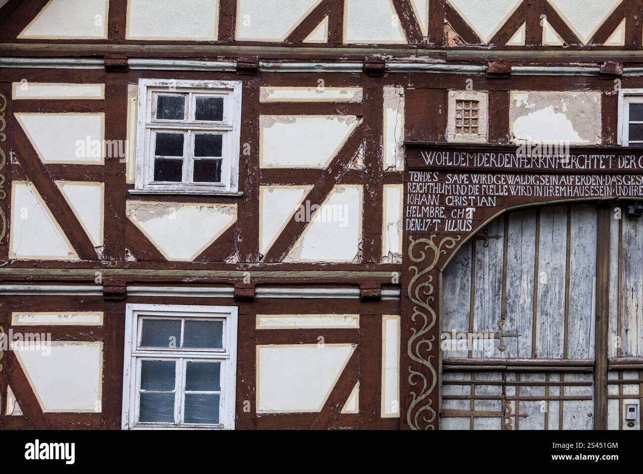 Vecchia casa in legno, costruita nel 1770, Germania, Europa Foto Stock