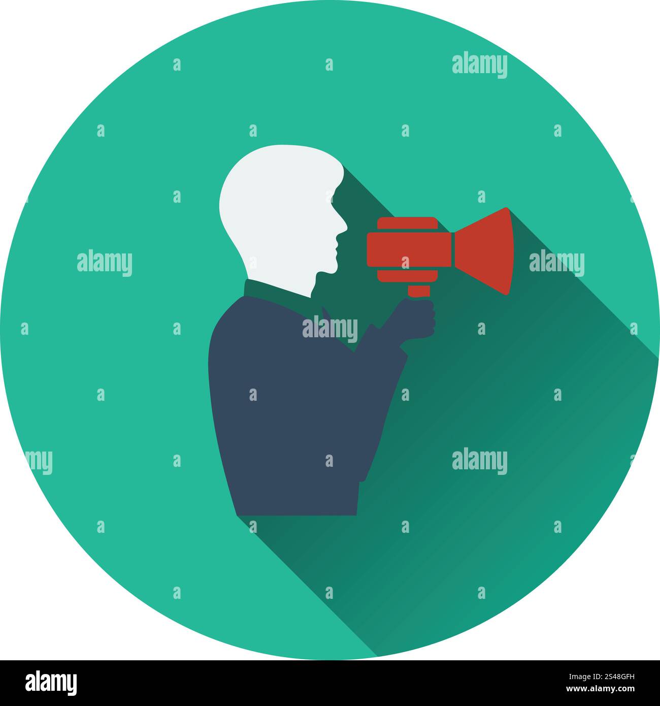 Icona di uomo con boccaglio. Design piatto. Illustrazione Vettoriale. Illustrazione Vettoriale