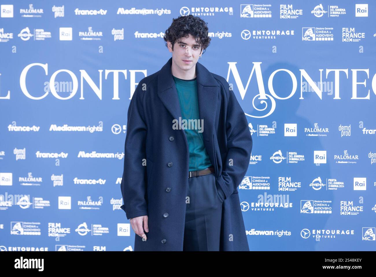 10 gennaio 2025, Roma, Italia: L'attore Nicolas Maupas partecipa al photocall della fiction ''il Conte di Montecristo'' a Palazzo Farnese a Roma (Credit Image: © Matteo Nardone/Pacific Press via ZUMA Press Wire) SOLO USO EDITORIALE! Non per USO commerciale! Foto Stock