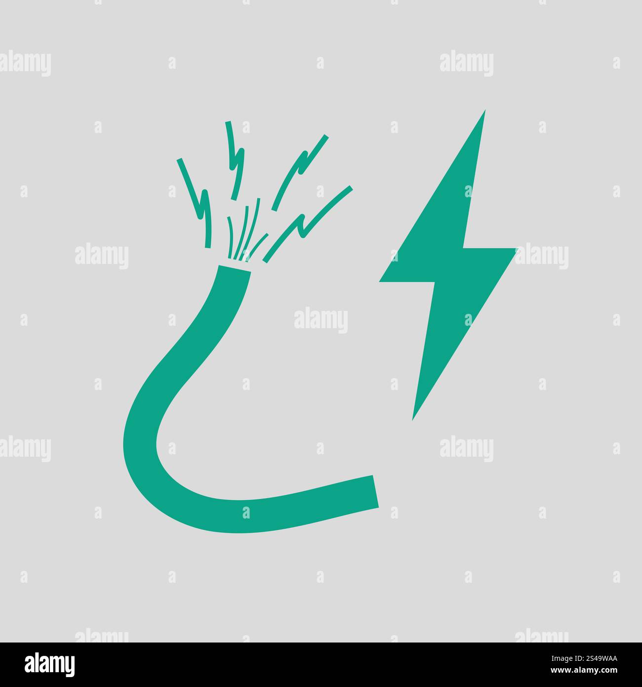 Icona del filo . Sfondo grigio con verde. Illustrazione Vettoriale. Illustrazione Vettoriale