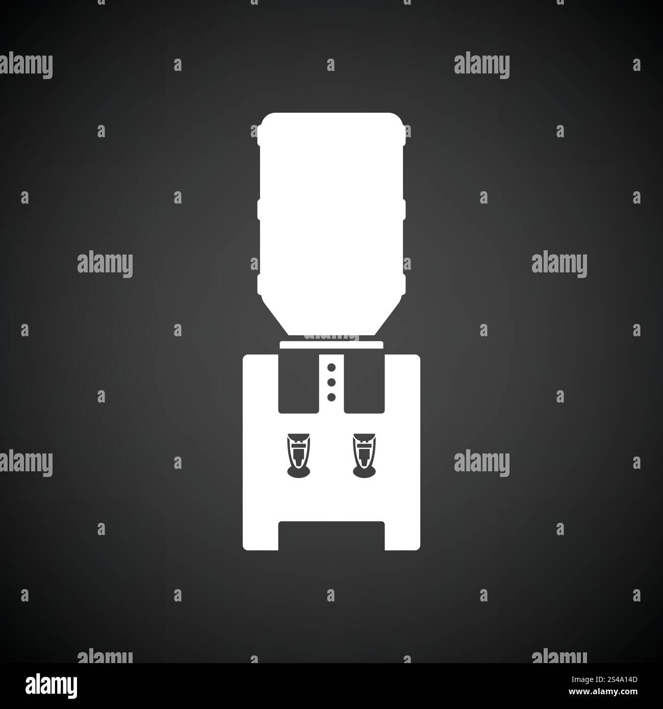 Acqua di raffreddamento macchina. Sfondo nero con il bianco. Illustrazione Vettoriale. Illustrazione Vettoriale