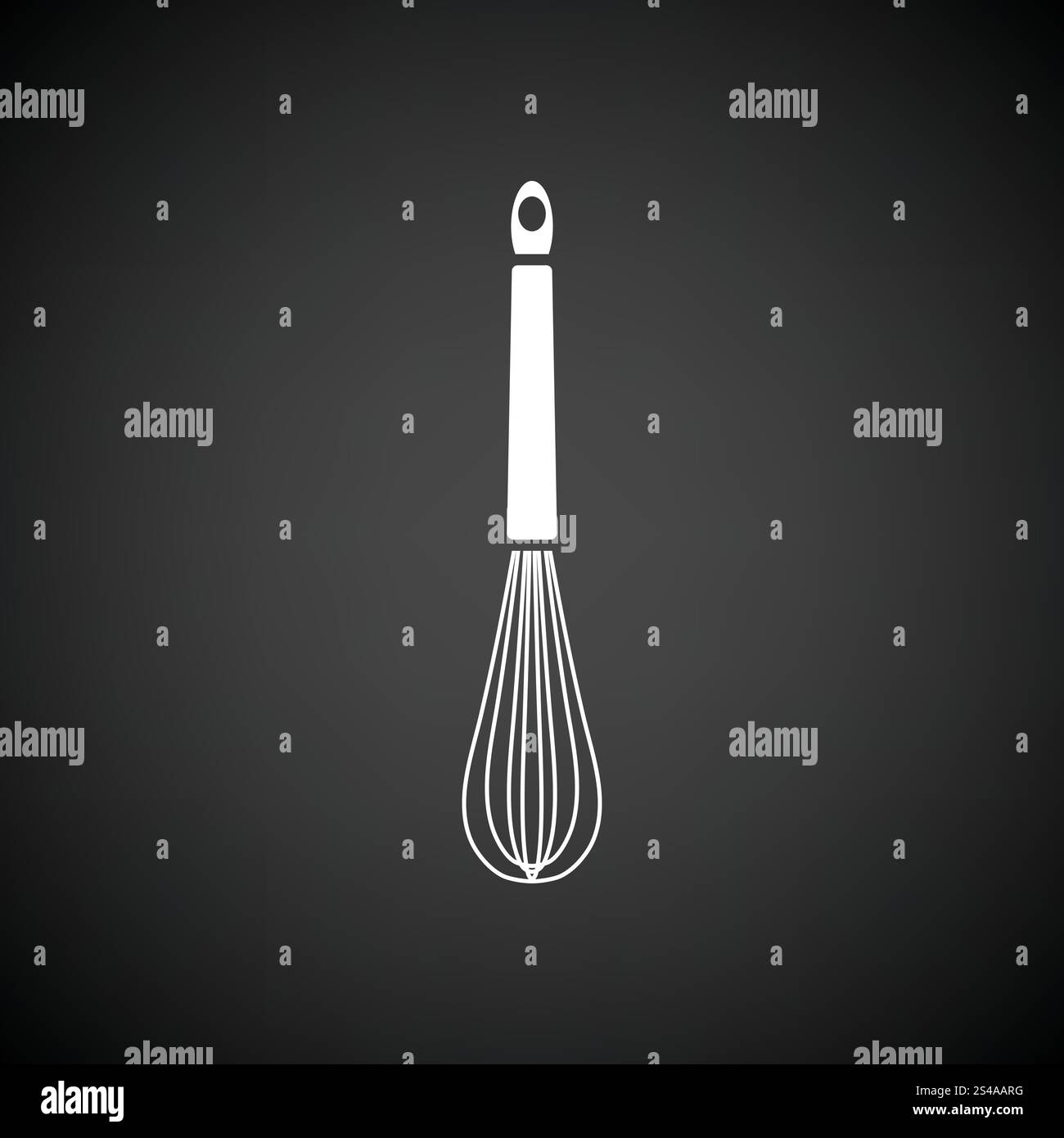 Cucina corolla icona. Sfondo nero con il bianco. Illustrazione Vettoriale. Illustrazione Vettoriale