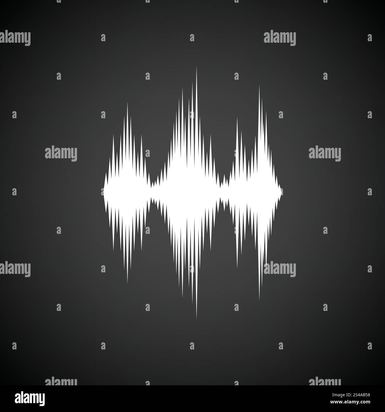 Musica equalizzatore icona. Sfondo nero con il bianco. Illustrazione Vettoriale. Illustrazione Vettoriale