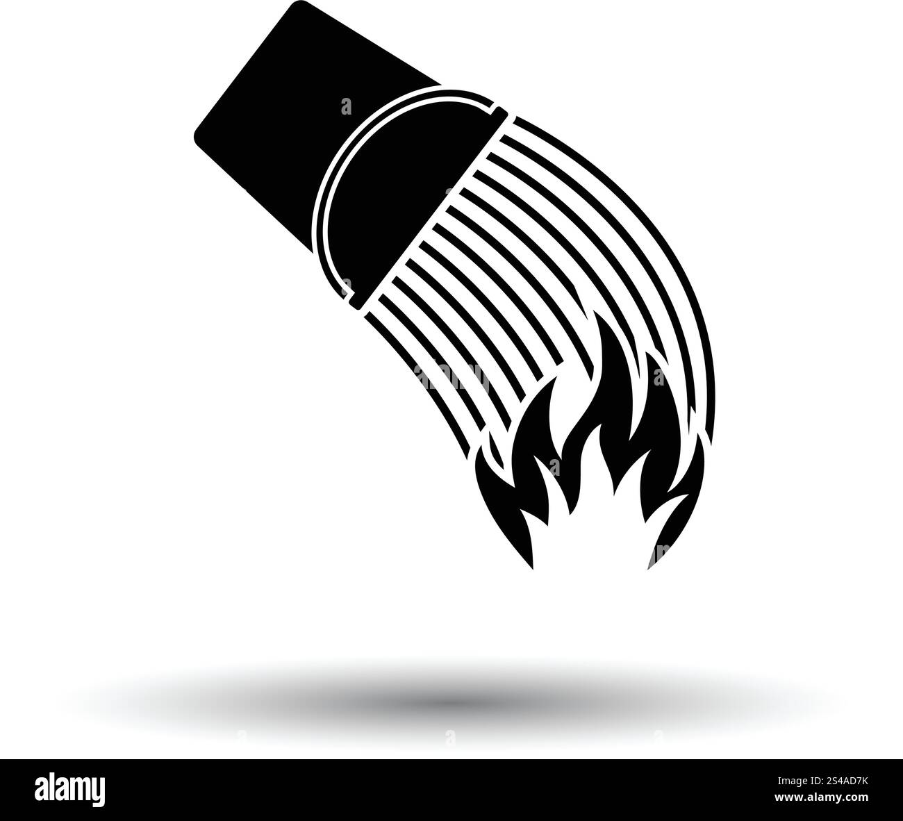 Fire icona della benna. Sfondo bianco con ombra design. Illustrazione Vettoriale. Illustrazione Vettoriale