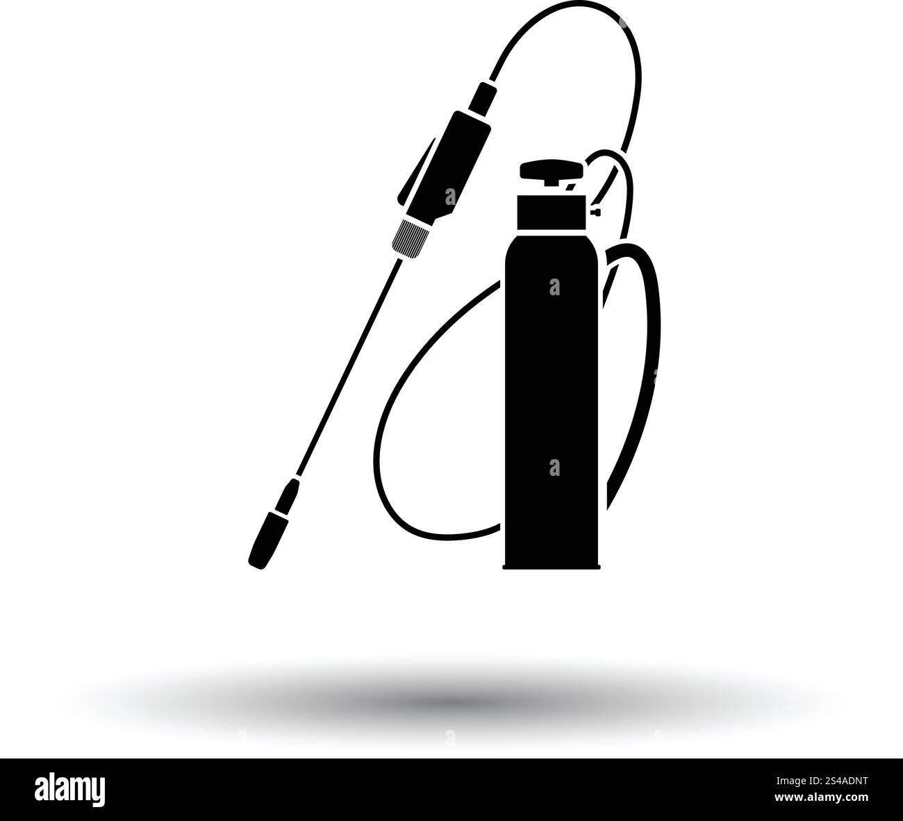 Giardino icona dell'irroratrice. Sfondo bianco con ombra design. Illustrazione Vettoriale. Illustrazione Vettoriale