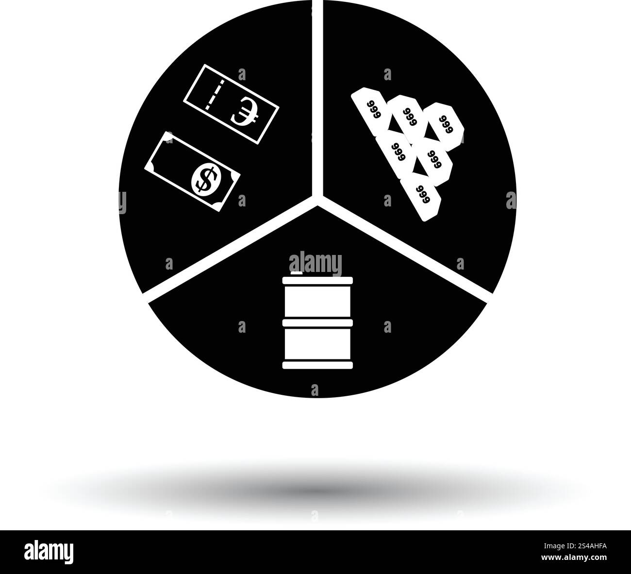 Olio, dollaro e oro concetto grafico icona. Sfondo bianco con ombra design. Illustrazione Vettoriale. Illustrazione Vettoriale