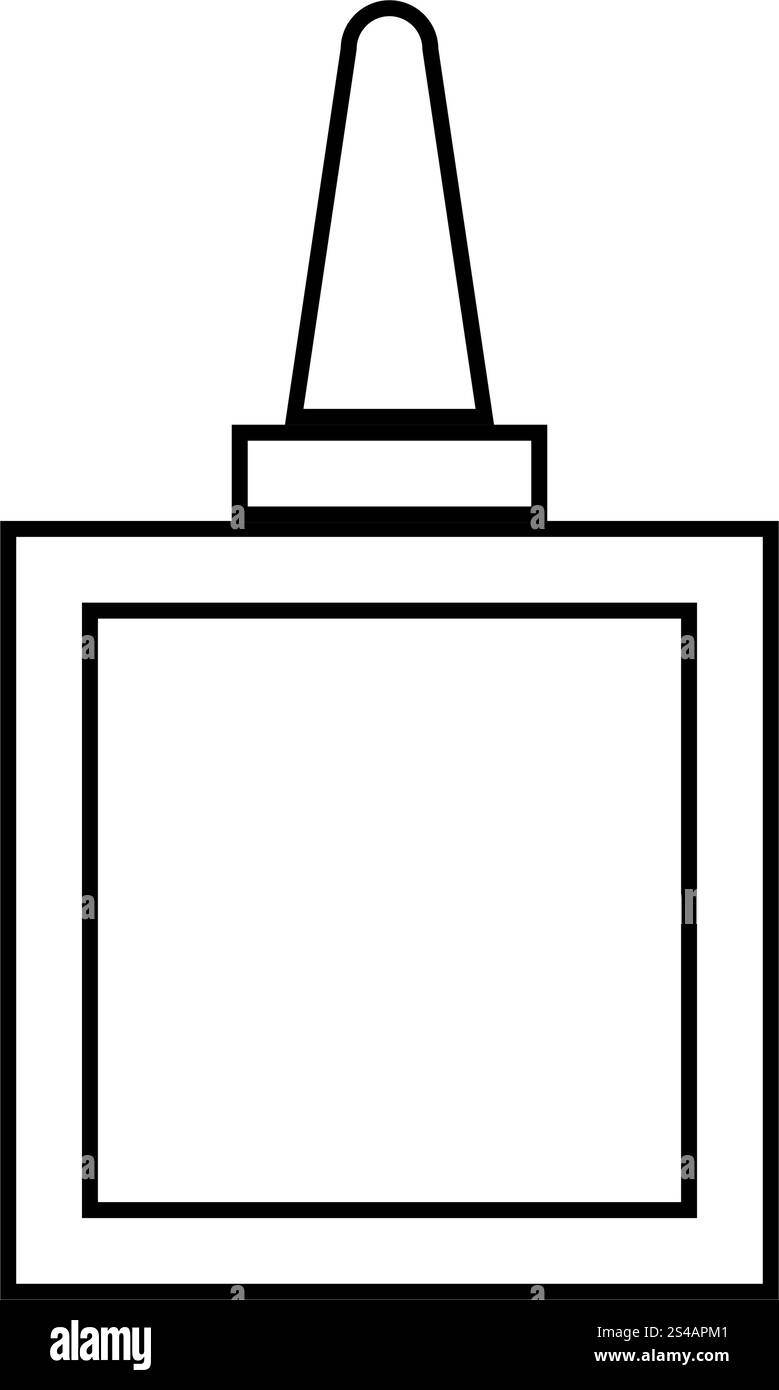 Icona Incolla nero . Illustrazione Vettoriale