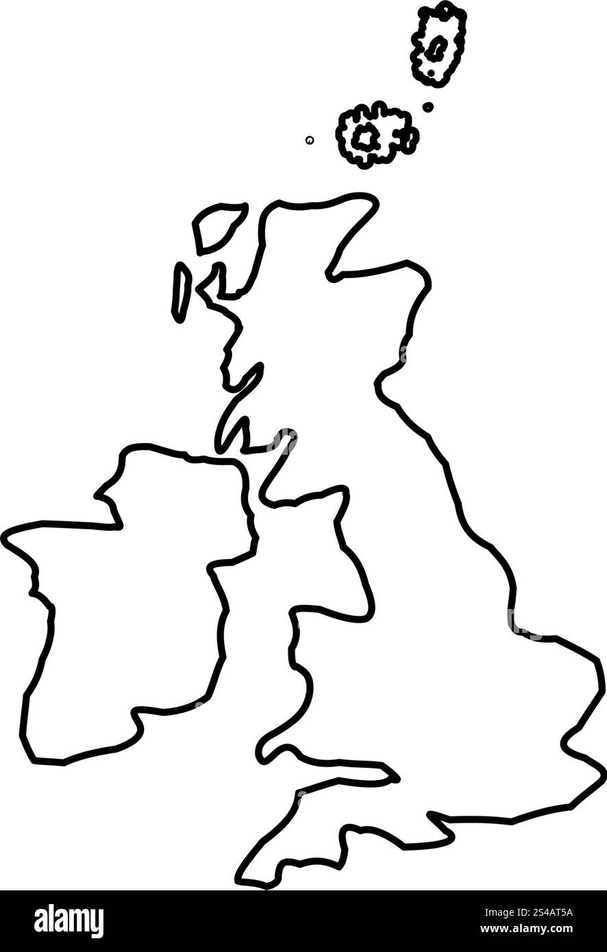 Mappa di Regno Unito Icon . Illustrazione Vettoriale