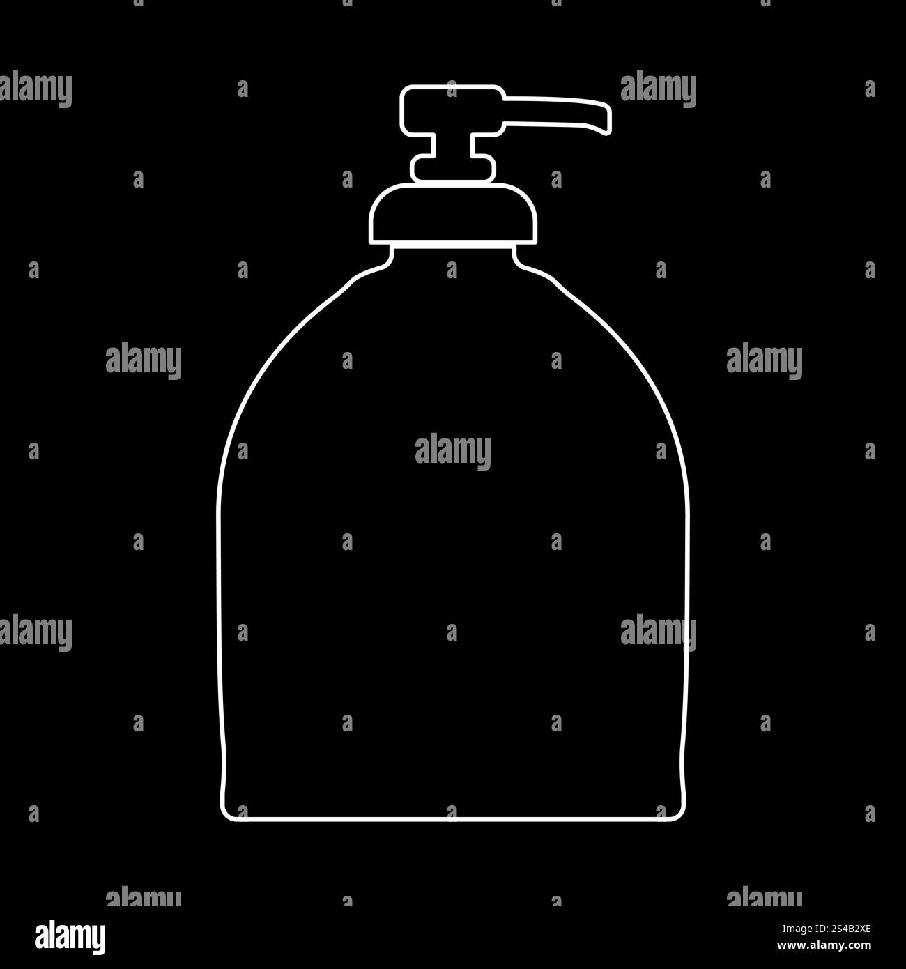 Icona bottiglia di sapone liquido . Illustrazione Vettoriale