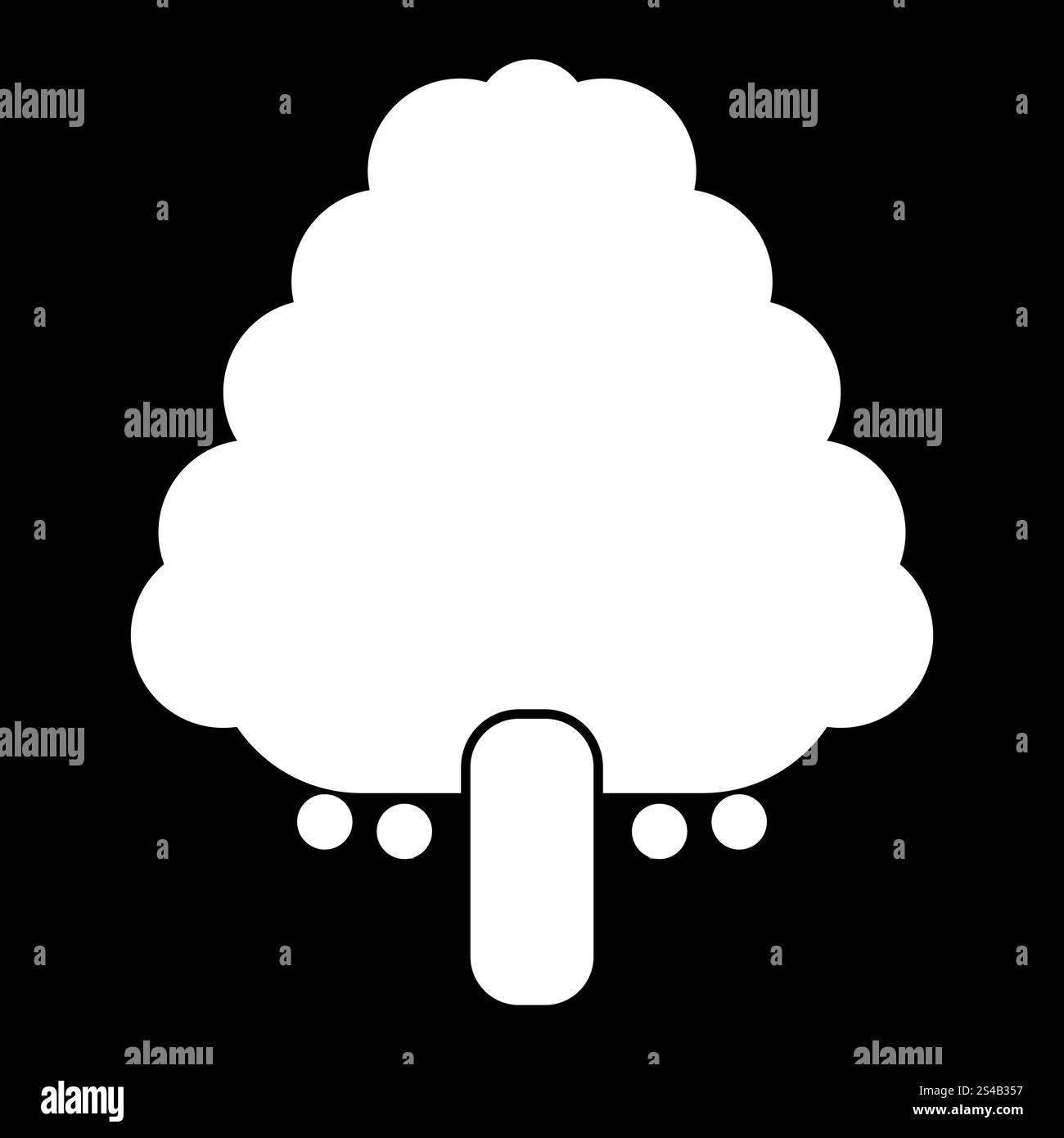 Icona di colore bianco albero da frutto .. Albero da frutto è un'icona di colore bianco . Illustrazione Vettoriale