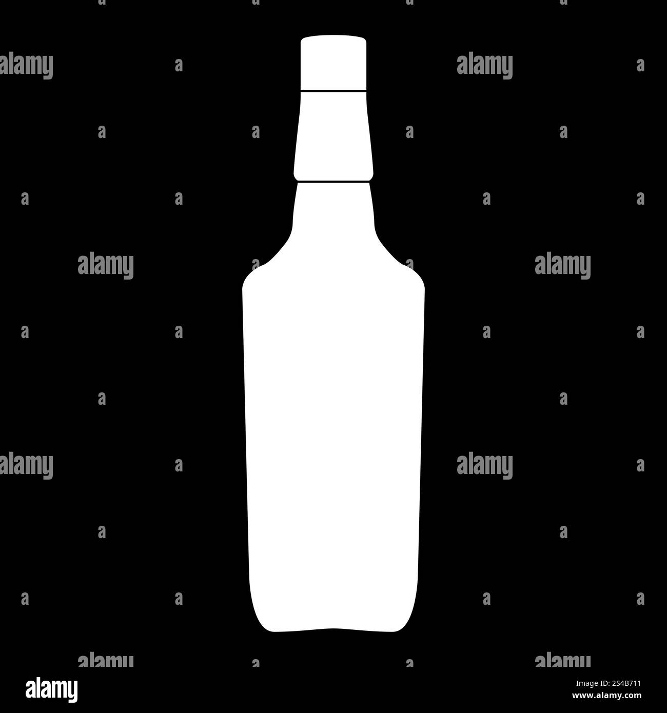 Icona di colore bianco whisky .. Whisky è un'icona di colore bianco . Illustrazione Vettoriale
