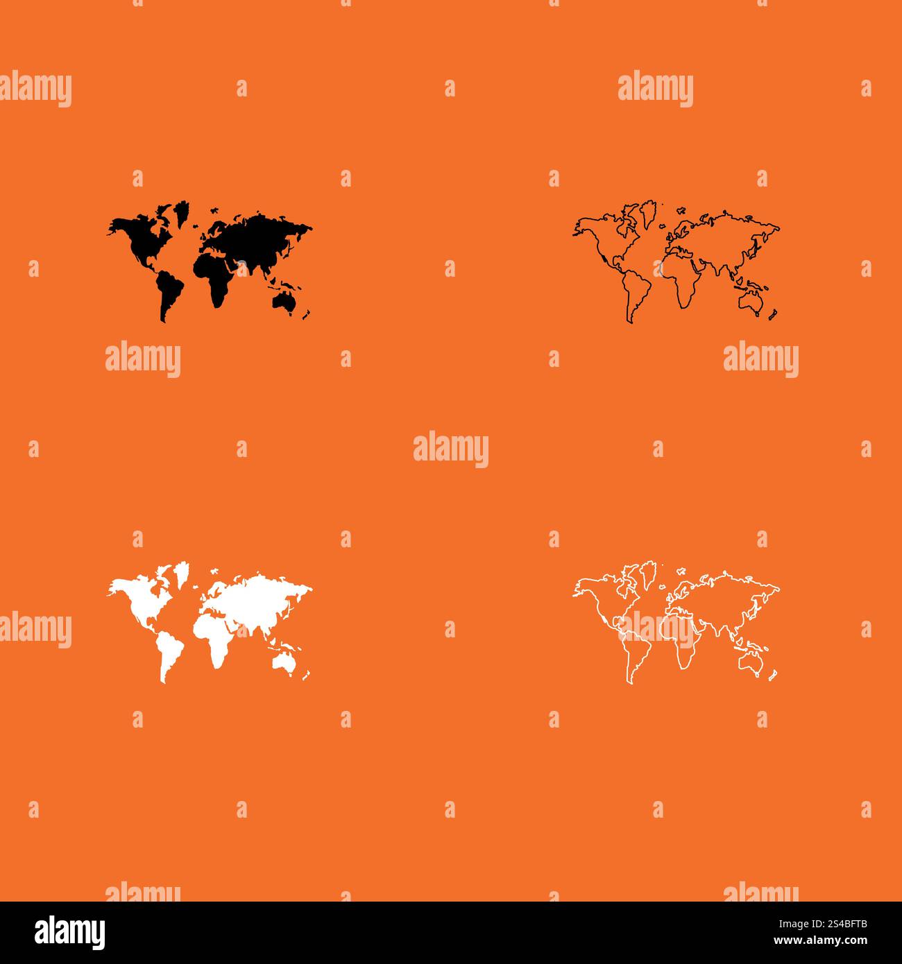 Icona di impostazione della mappa del mondo . Illustrazione Vettoriale