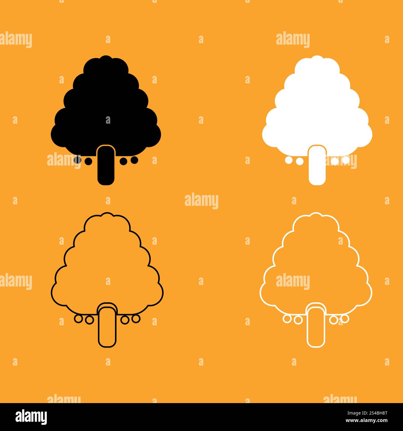 Icona dell'albero da frutto . Illustrazione Vettoriale