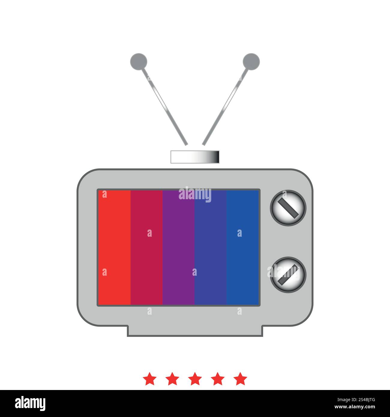 Vecchia TV icona . Illustrazione Vettoriale