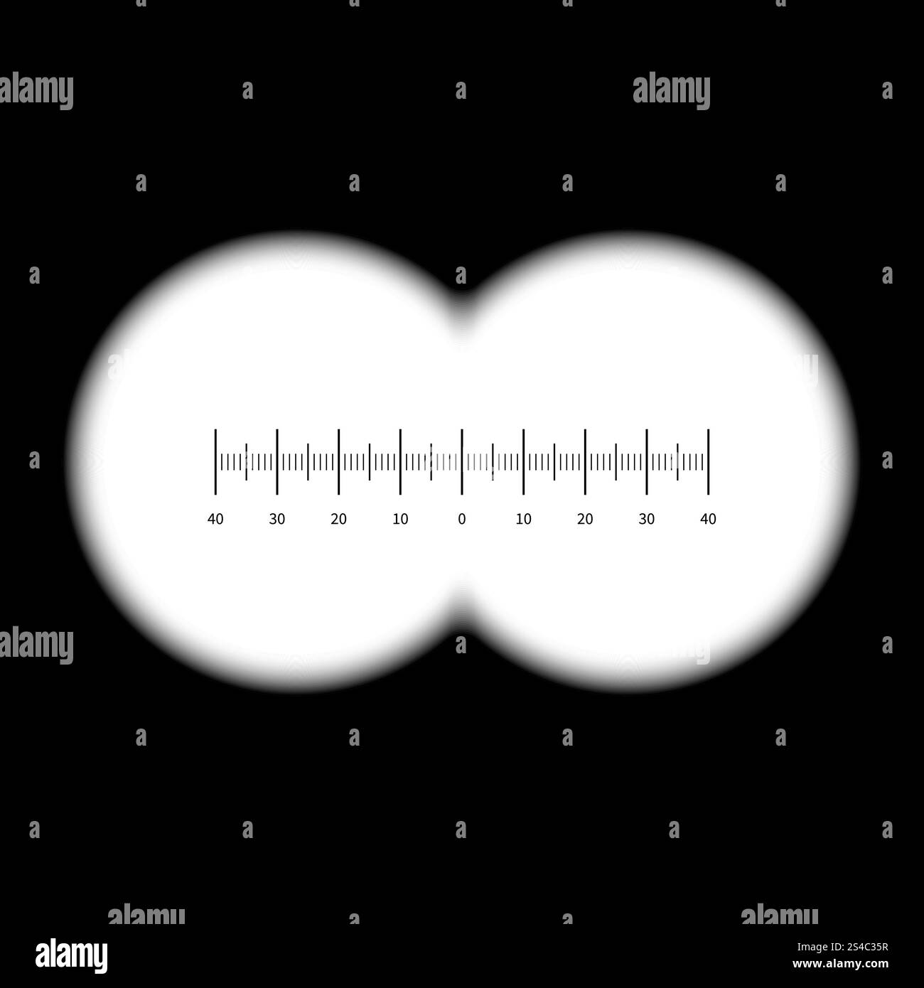 Modello vettoriale di visualizzazione binocolo. Modello vettoriale di visualizzazione binocolo. Concetto di ricerca, visione e illustrazione dell'aspetto Illustrazione Vettoriale