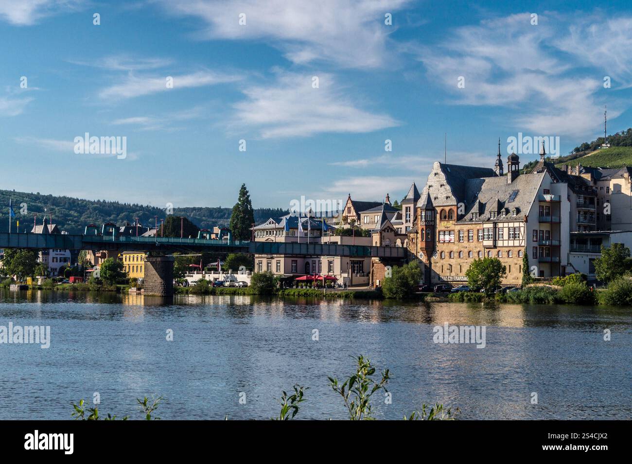 Traben-Trarbach, sul fiume Mosella, Renania-Palatinato, Germania Foto Stock