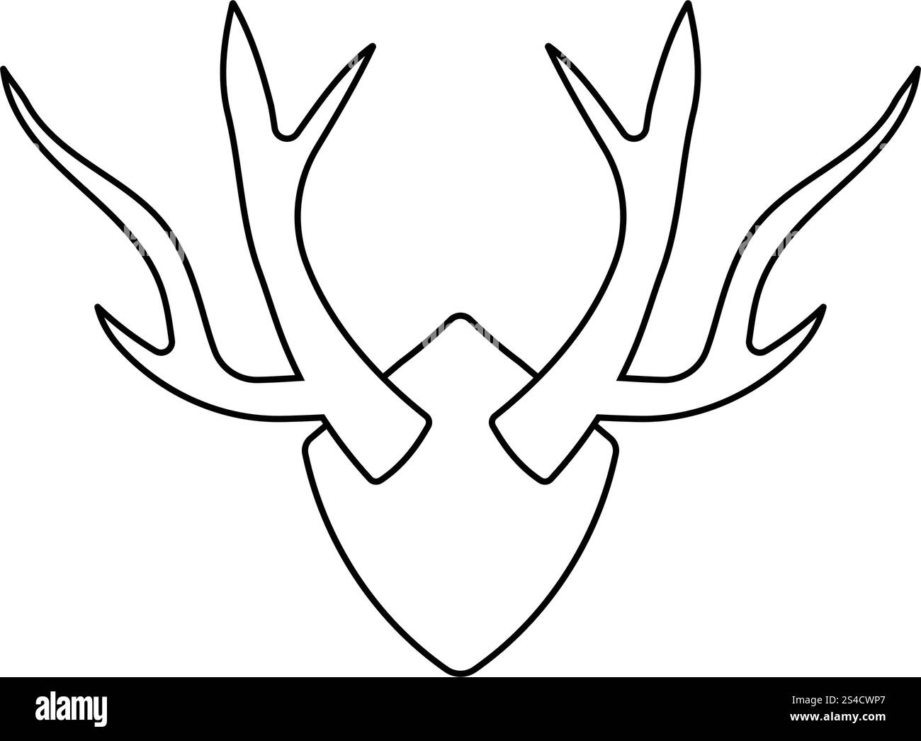Icona dei cervi’s corni . Design sottile. Illustrazione vettoriale. Illustrazione Vettoriale Icona dei cervi’s corni . Design sottile. Illustrazione vettoriale. Illustrazione Vettoriale