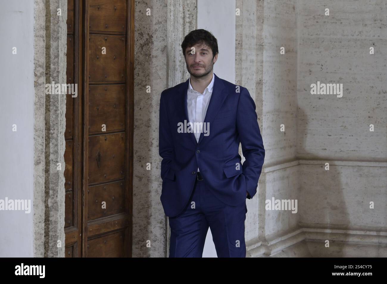 Ambasciata di Francia a Roma, Roma, Italia, 10 gennaio 2025, lino Guanciale durante il Photocall della serie Rai "il Conte di Montecristo" - News Foto Stock