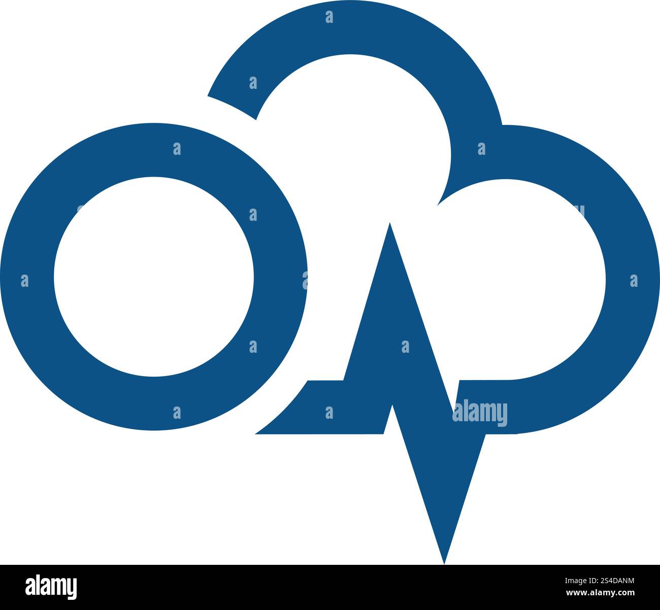 Alimentazione di energia Cloud Logo Design. Illustrazione Vettoriale