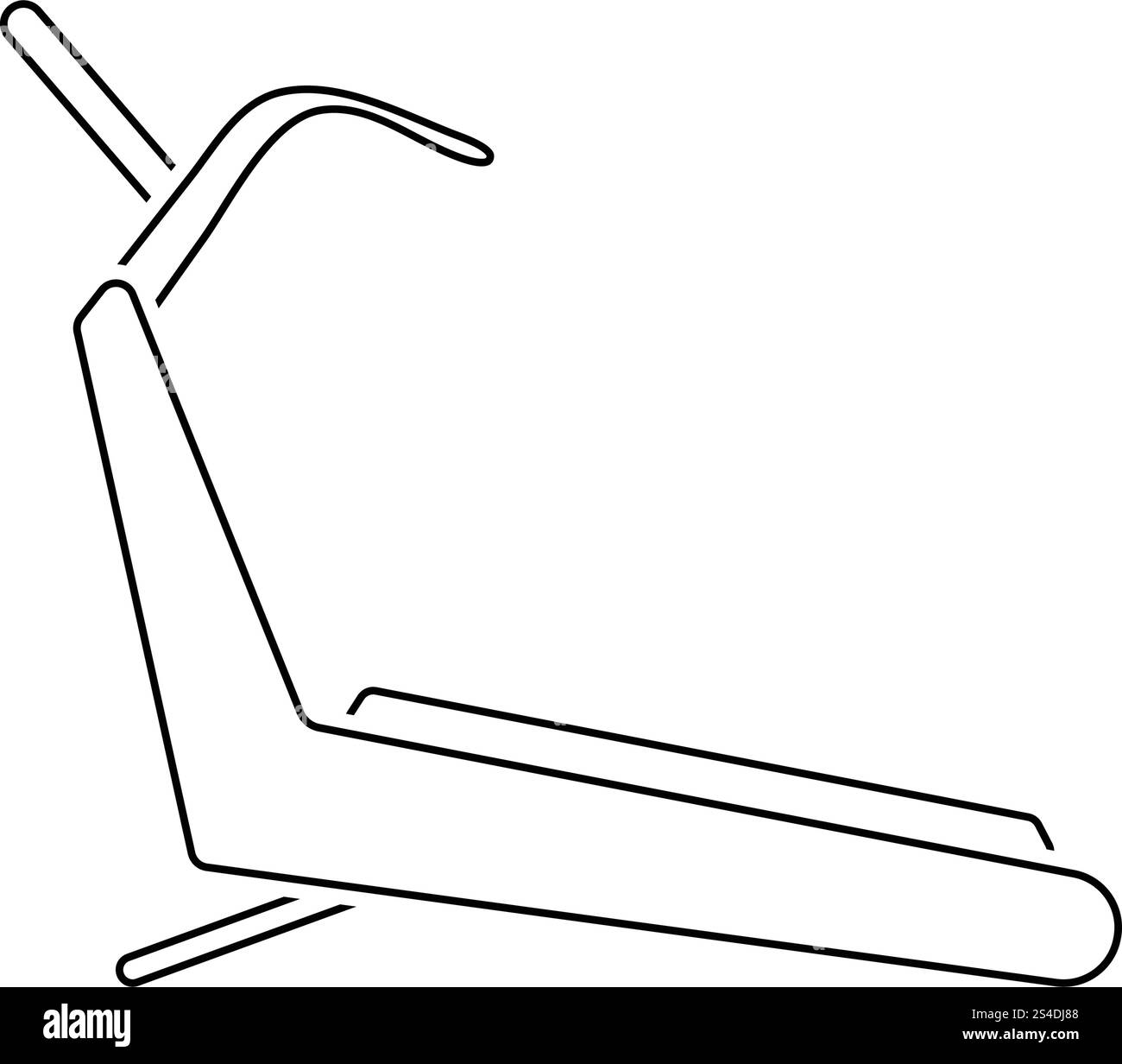 Icona di tapis roulant. Linea sottile design. Illustrazione Vettoriale. Illustrazione Vettoriale