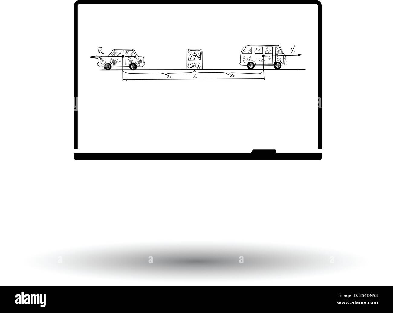 Classroom blackboard icona. Sfondo bianco con ombra design. Illustrazione Vettoriale. Illustrazione Vettoriale