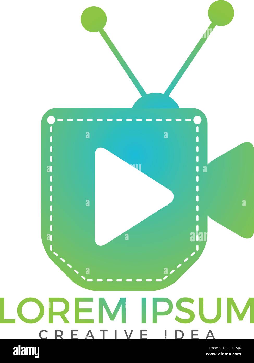 Design del logo Pocket tv. Informazioni sull'icona dell'app TV. Illustrazione Vettoriale