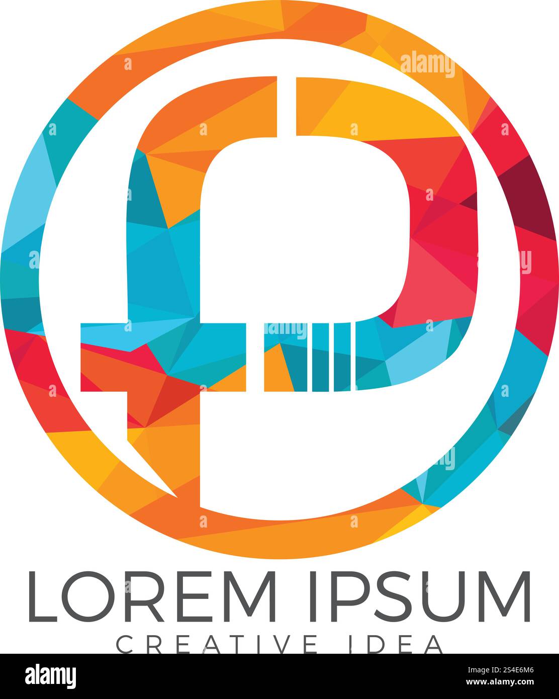 Lettera iniziale F e P disegno del logo vettoriale. Design del logo aziendale FP. Illustrazione Vettoriale