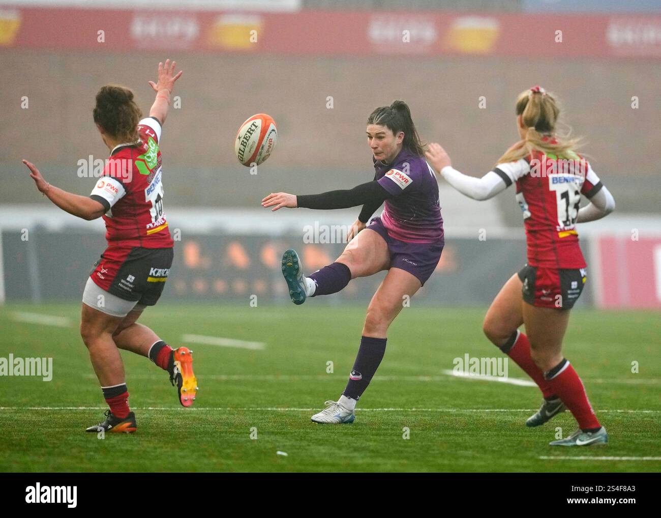 Gloucester, Regno Unito, 11 gennaio 2025 Helen Nelson di Loughborough Lightning durante la Premiership Womens Rugby Gloucester Hartpury V Loughborough Lightning al Kingsholm Stadium Gloucester Regno Unito l'11 gennaio 2025 Graham Glendinning / Alamy Live News Foto Stock