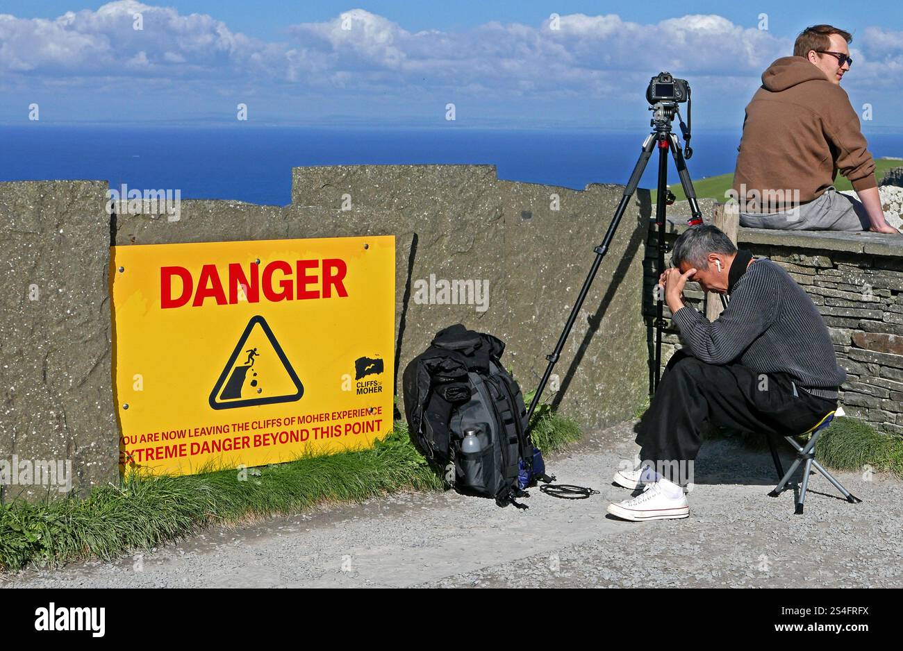 Scogliere di Moher, contea di Clare, provincia di Munster, Repubblica d'Irlanda, Europa Foto Stock