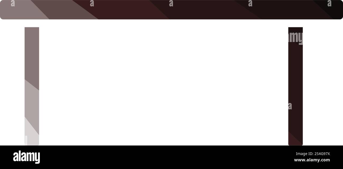 Tavolino icona. Schermo piatto a colori e design. Illustrazione Vettoriale. Illustrazione Vettoriale