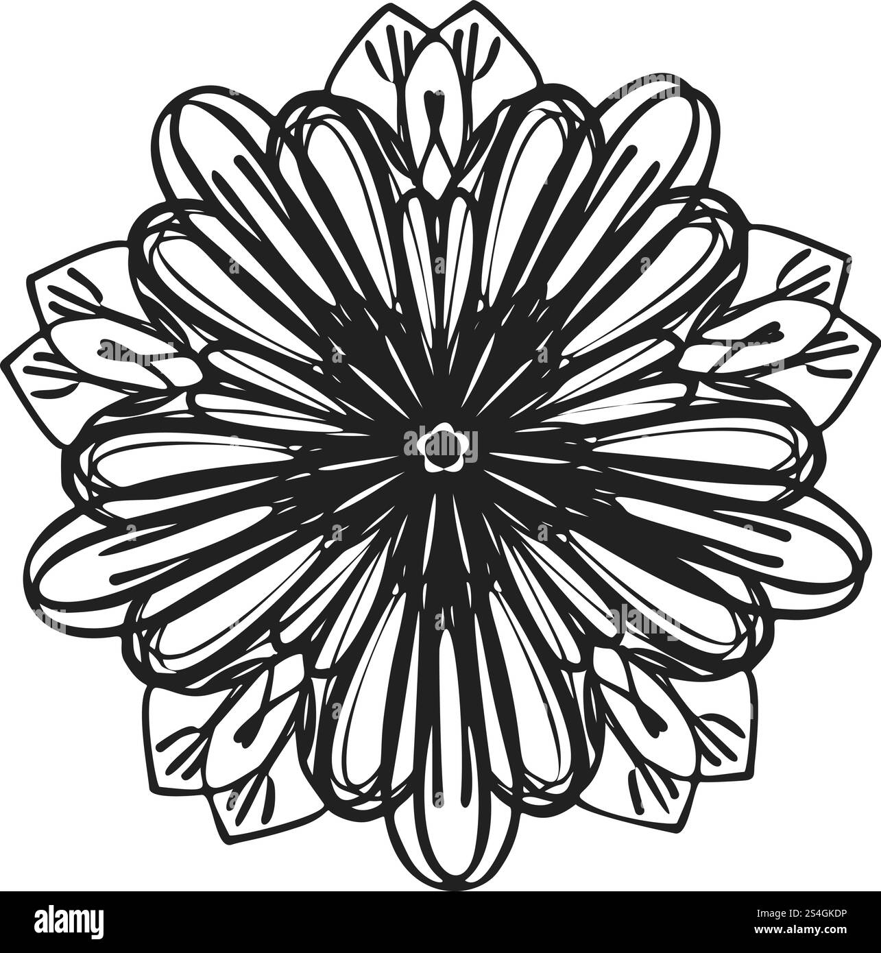 Icona del fiore. Semplice illustrazione dell'icona vettoriale del fiore per la progettazione Web isolata su sfondo bianco. Icona del fiore, stile semplice Illustrazione Vettoriale