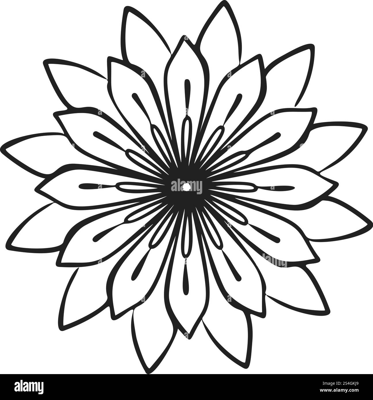 Icona della medicina delle piante floreali. Semplice illustrazione dell'icona vettoriale delle piante di fiori medicinali per il web design isolata su sfondo bianco. Icona della medicina delle piante floreali, stile semplice Illustrazione Vettoriale