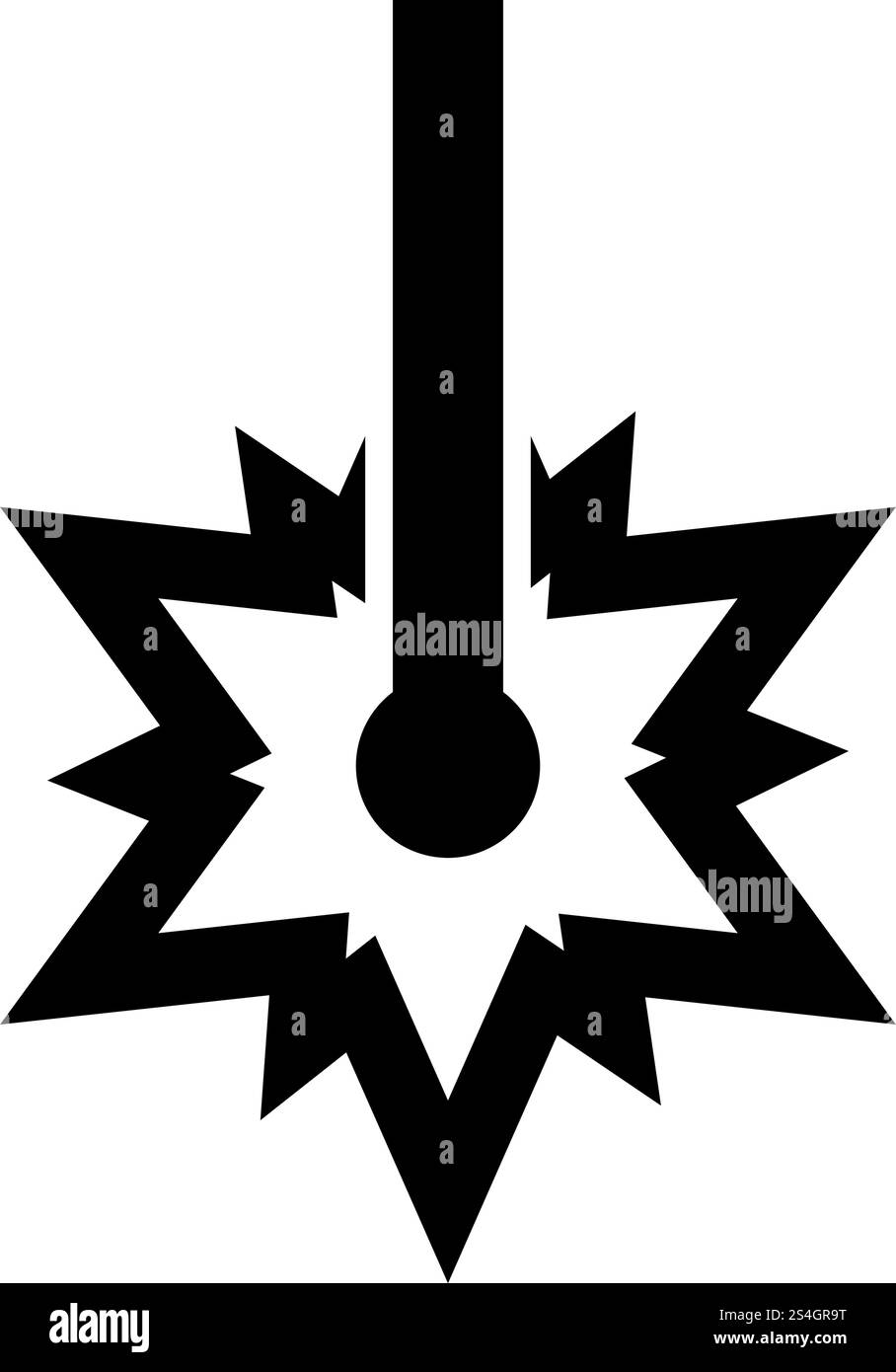 Lavorazione Laser linea laser scintilla simbolo di saldatura concetto di Incisione Incisione Laser taglio burst icona colore nero illustrazione vettoriale stile piatto semplice immagine Illustrazione Vettoriale