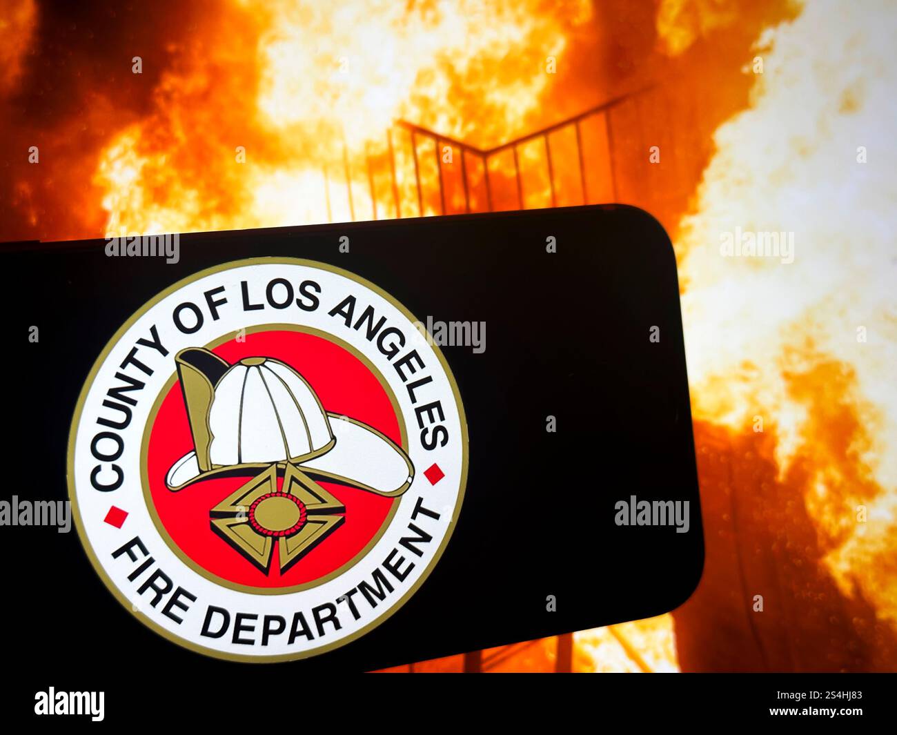 Los Angeles, California, Stati Uniti. 12 gennaio 2025. Emblema del Los ...