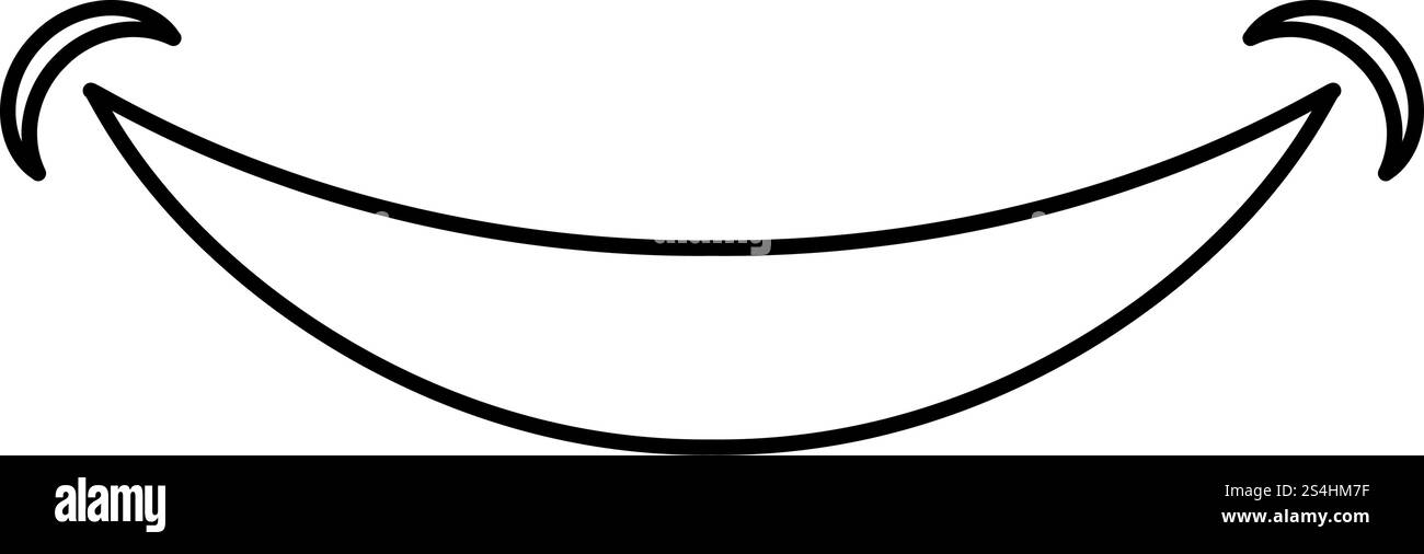 Smile Smlie Doodle Icona profilo colore nero illustrazione vettoriale stile piatto semplice immagine Illustrazione Vettoriale