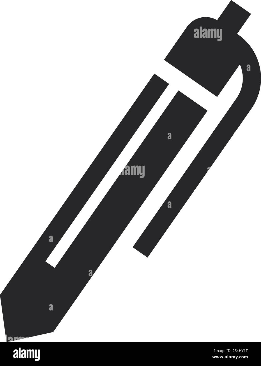 Icona della penna di Office. Semplice illustrazione dell'icona vettoriale della penna da ufficio per la progettazione Web isolata su sfondo bianco. Icona della penna da ufficio, stile semplice Illustrazione Vettoriale