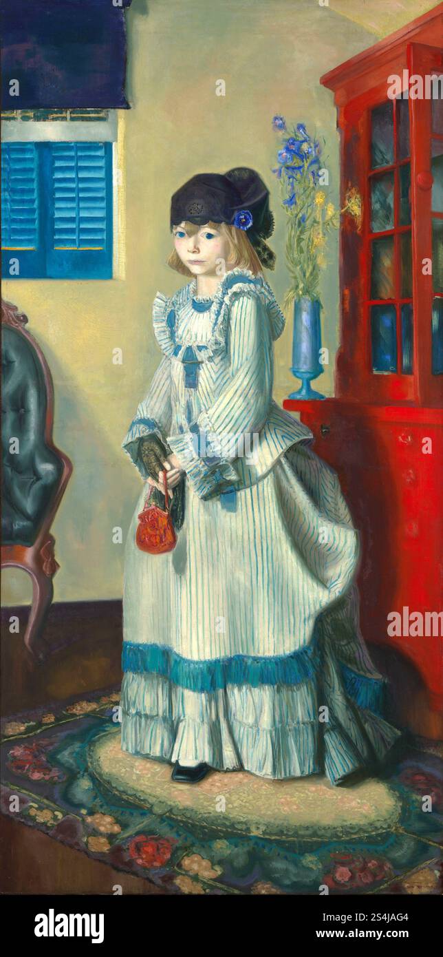 Lady Jean (ritratto della figlia di Bellows, Jean), 1924, dipinto di George Bellows Foto Stock