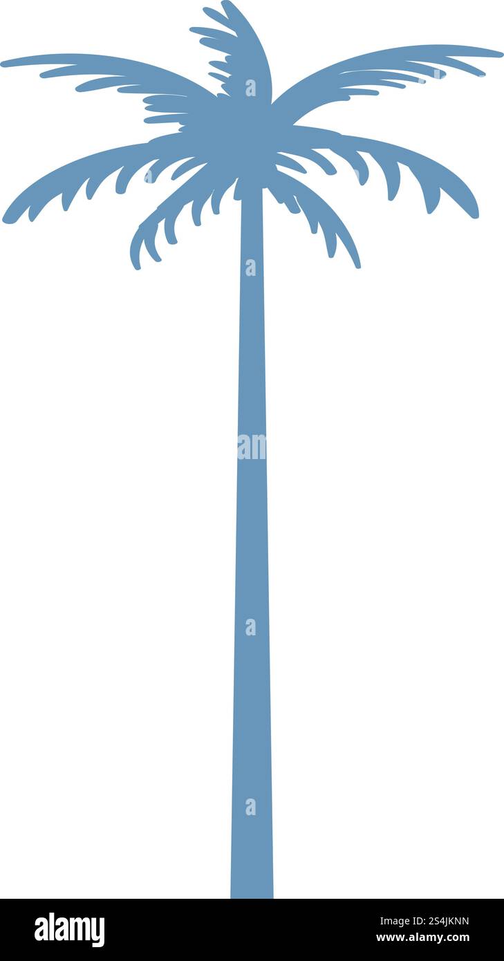 Icona albero di palma. Semplice illustrazione dell'icona vettoriale palma per la progettazione Web. Icona albero di palma, stile semplice Illustrazione Vettoriale