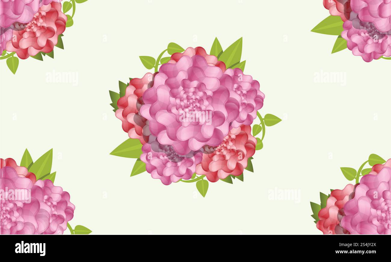Schema Camellia. Illustrazione a cartoni animati del modello vettoriale della camelia per il web design. Modello Camellia, stile cartoni animati Illustrazione Vettoriale