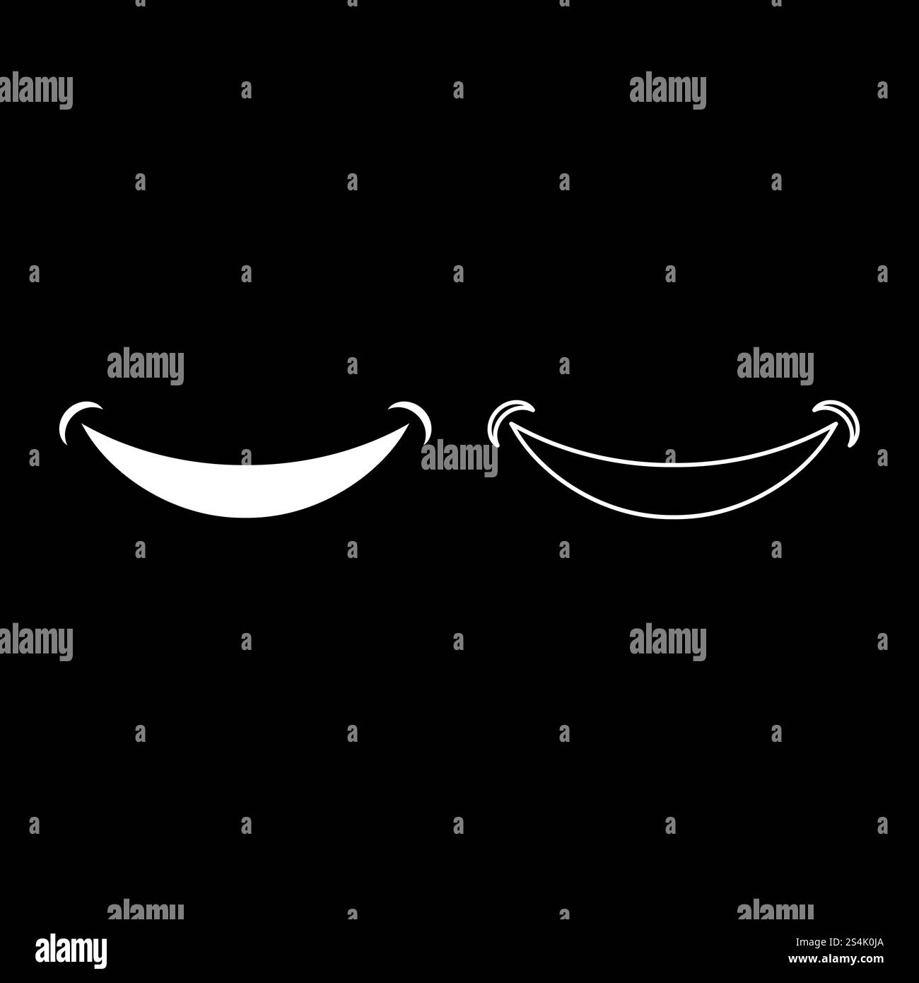 Contorno dell'icona Smile Smlie Doodle Imposta il colore bianco illustrazione vettoriale stile piatto immagine semplice. Contorno dell'icona Smile Smlie Doodle Imposta il colore bianco illustrazione vettoriale immagine in stile piatto Illustrazione Vettoriale