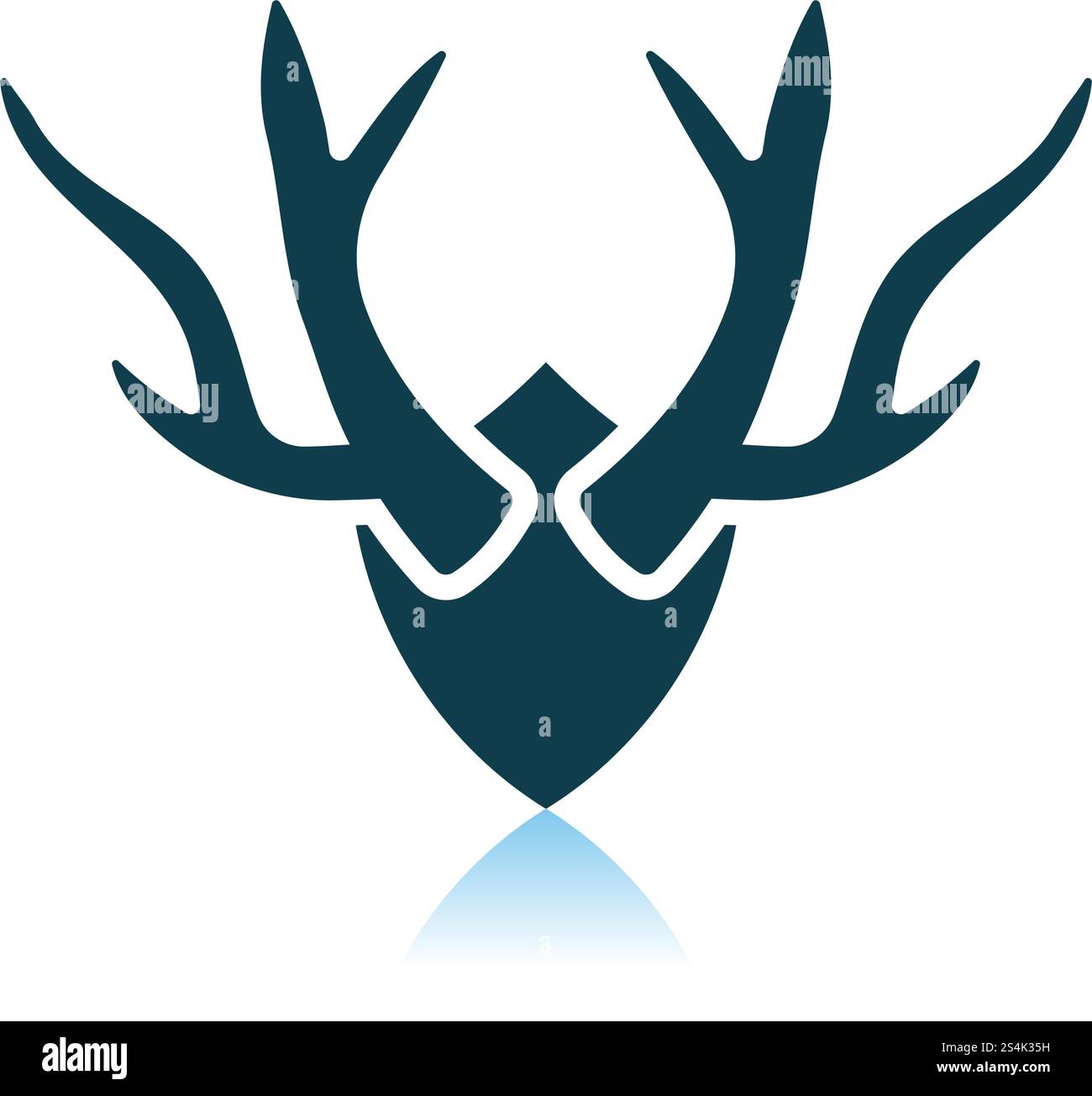 Icona Cervo’S Antlers. Progettazione a riflessione ombra. Illustrazione vettoriale. Illustrazione Vettoriale Icona Cervo’S Antlers. Progettazione a riflessione ombra. Illustrazione vettoriale. Illustrazione Vettoriale