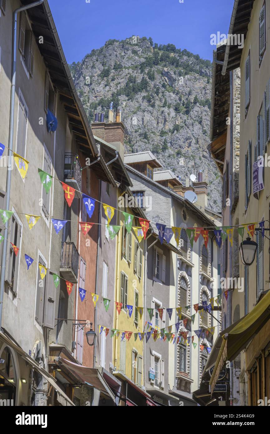 Nel centro storico di Briancon, dipartimento Hautes-Alpes, Francia, Europa Foto Stock